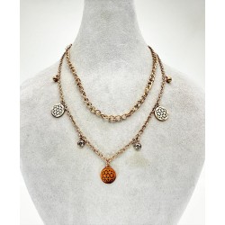 Rose İkili Figürlü Kolye